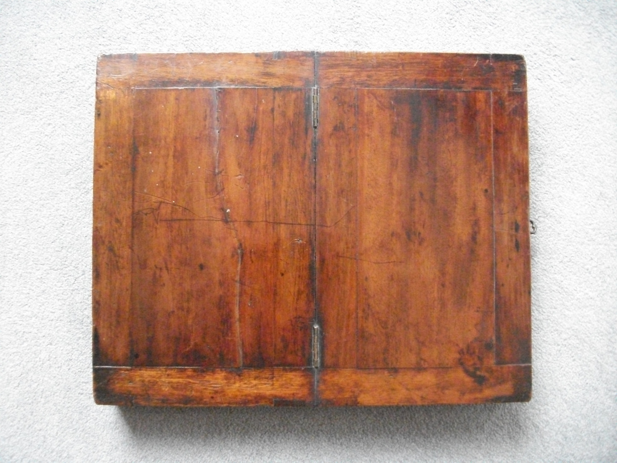 Georgian Mahogany Campaign Box Mirror